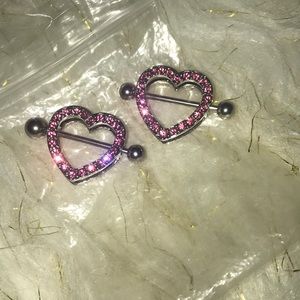 Nipple rings never worn